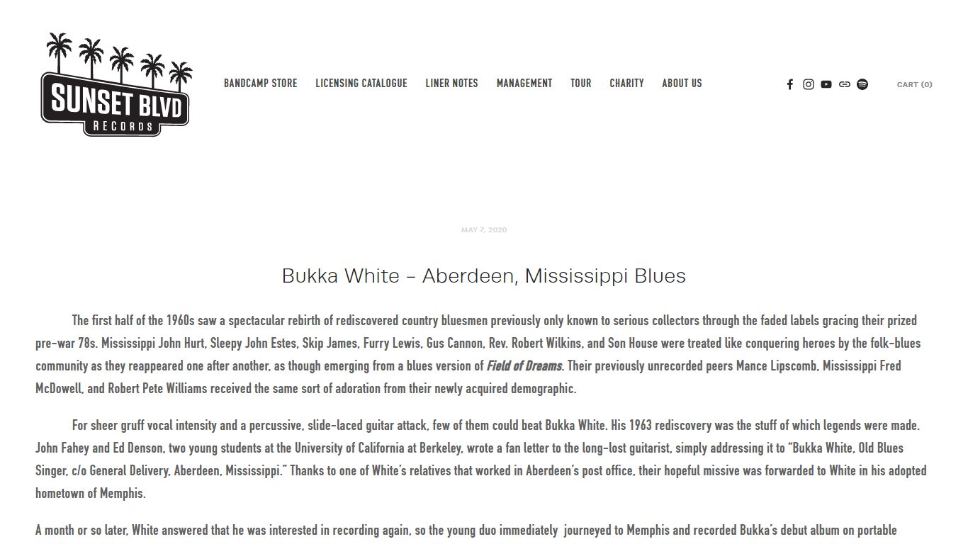 Bukka White - Aberdeen, Mississippi Blues — Sunset ...